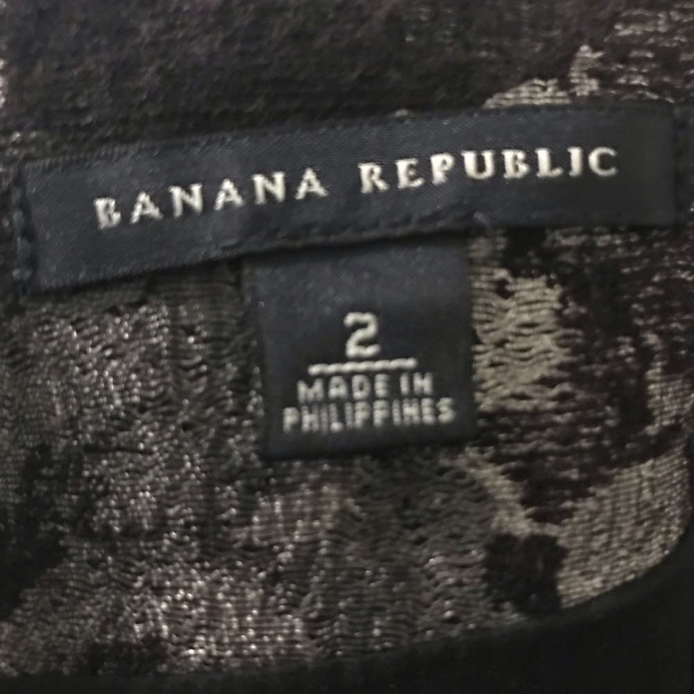 ❌SOLD❌Banana Republic Floral Metallic Dress - Picture 7 of 7